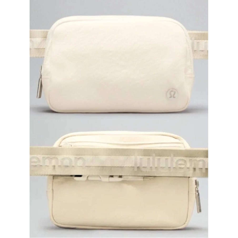 lululemon Everywhere Belt Bag 1L Wordmark White Opal Beige Fanny Pack Crossbody